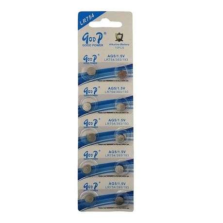 Goop LR754 AG5 1.5V Battery - Pack of 10