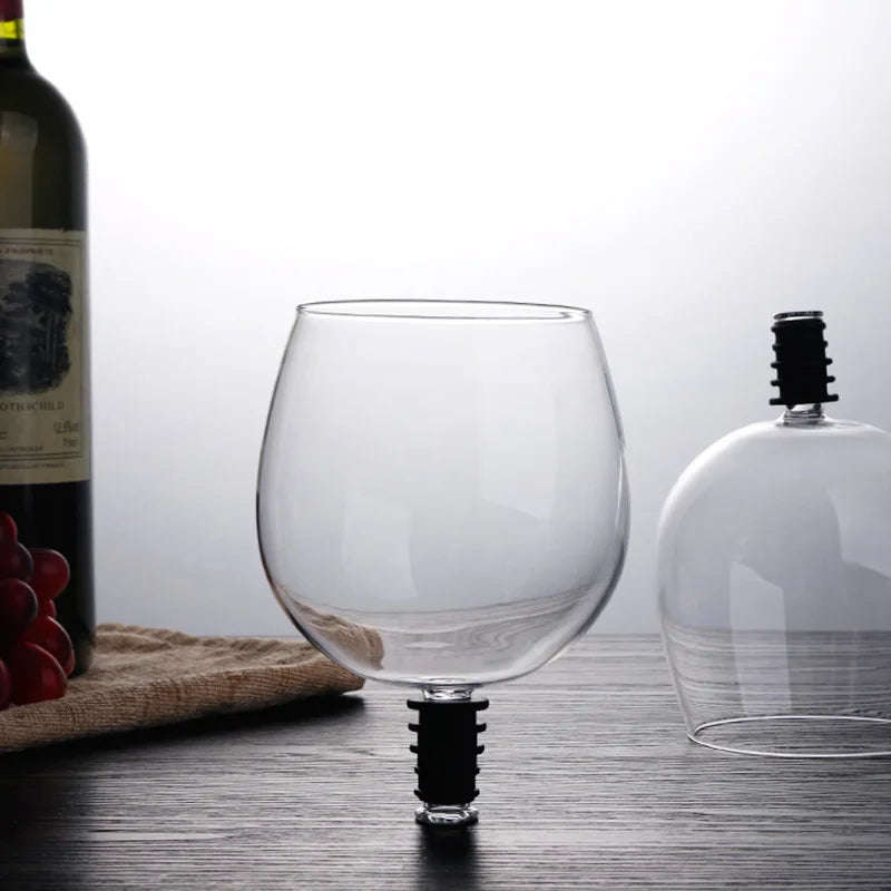 Wine Bottle Glass Topper - Drink Directly From the Bottle