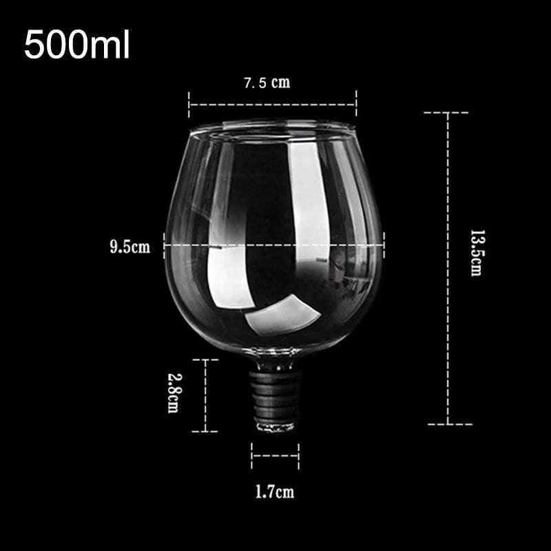 Wine Bottle Glass Topper - Drink Directly From the Bottle
