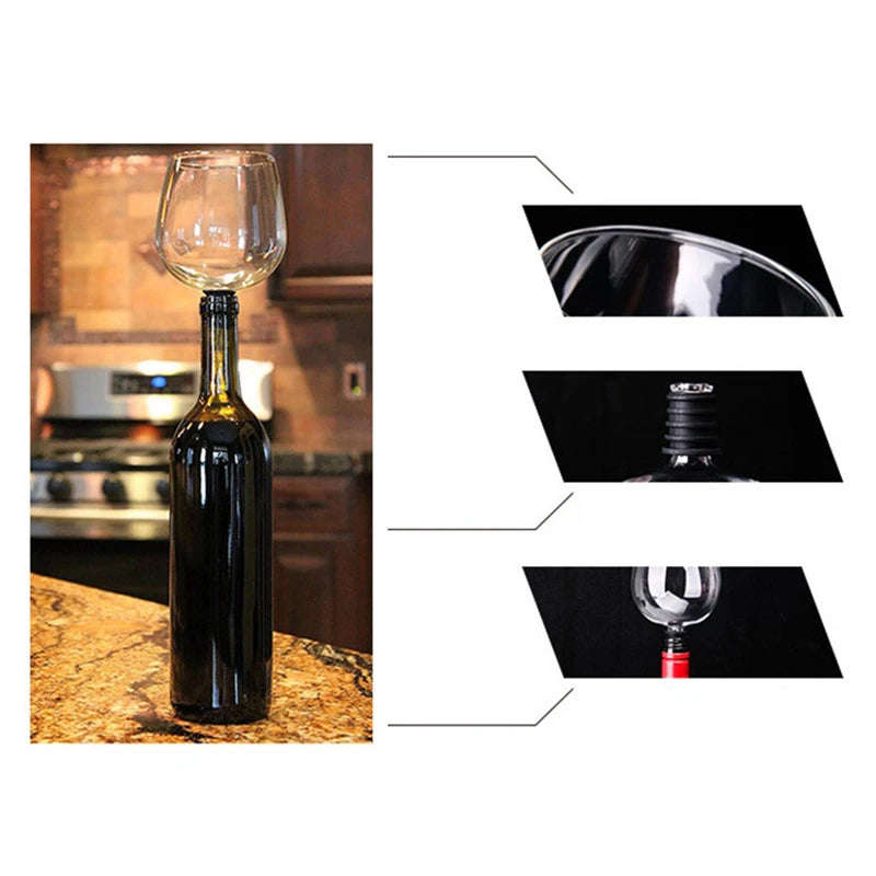Wine Bottle Glass Topper - Drink Directly From the Bottle