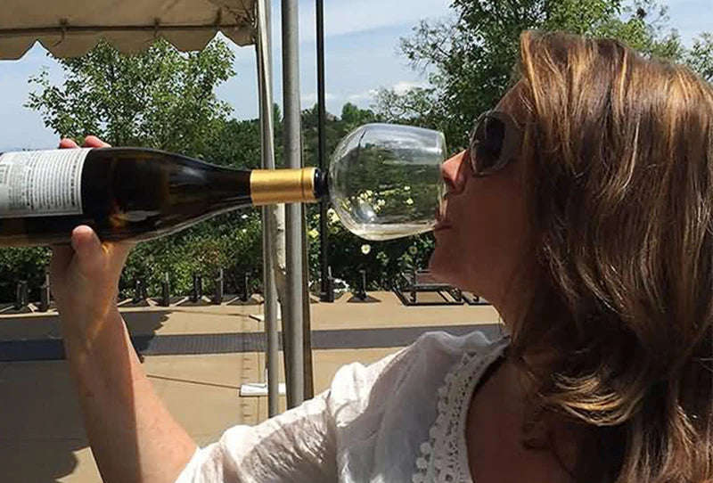 Wine Bottle Glass Topper - Drink Directly From the Bottle