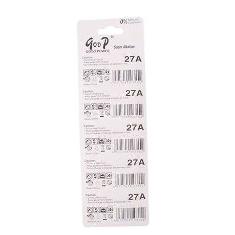 Goop 27A Super Alkaline 12V Battery - Pack of 5