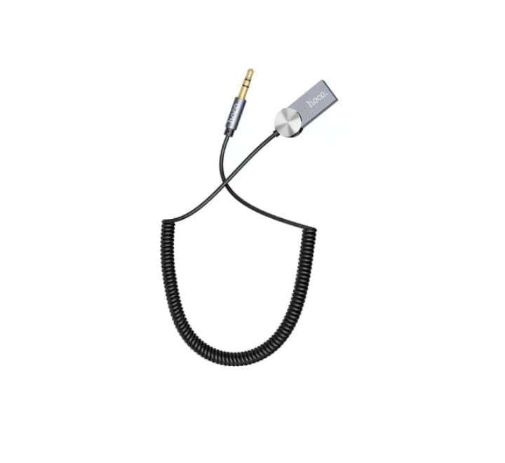 Hoco DUP02 In-Car Bluetooth V5.0 Audio Receiver with Mic & 1.5 Audio Cable