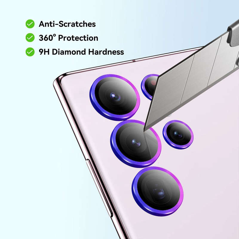 Multicolor Ring Ultra HD Camera Lens Protector for Samsung S23 Ultra