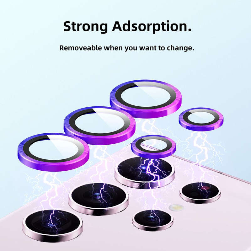 Multicolor Ring Ultra HD Camera Lens Protector for Samsung S23 Ultra
