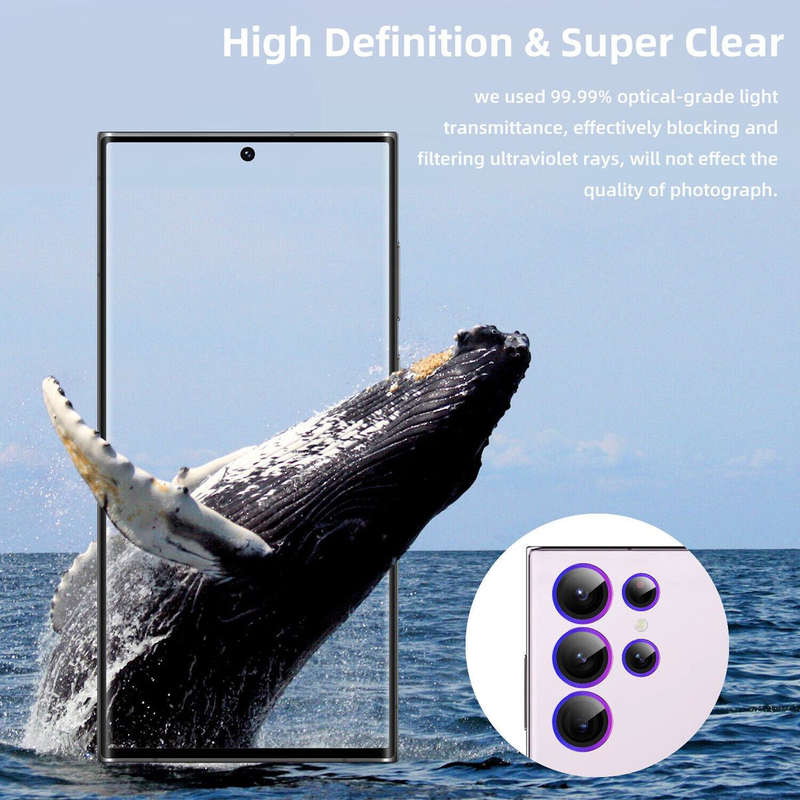 Multicolor Ring Ultra HD Camera Lens Protector for Samsung S23 Ultra