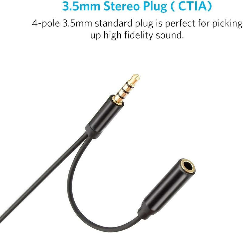 3.5mm Aux & 3.5mm Jack Lavalier Omni-Directional Microphone with Storage Bag