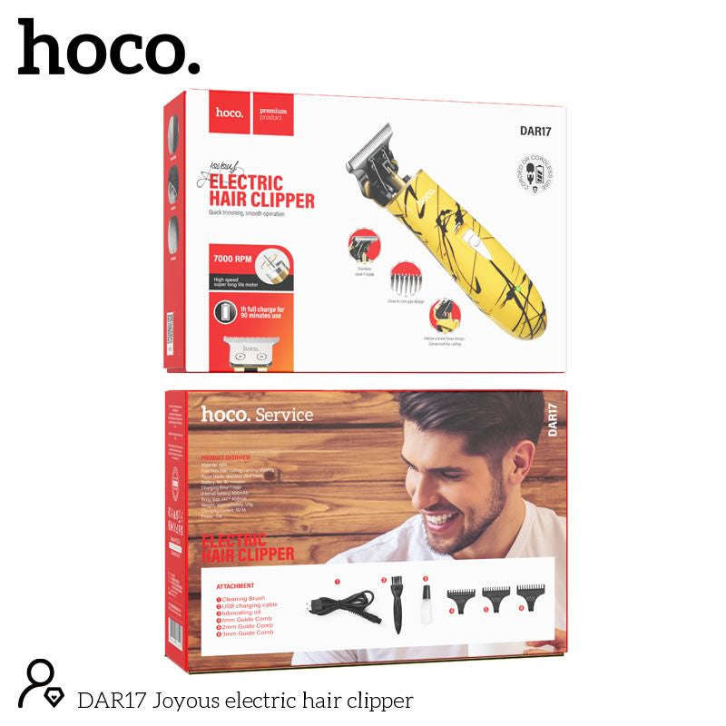 Hoco DAR17 USB Corded or Cordless Battery Powered Electric Hair Clipper