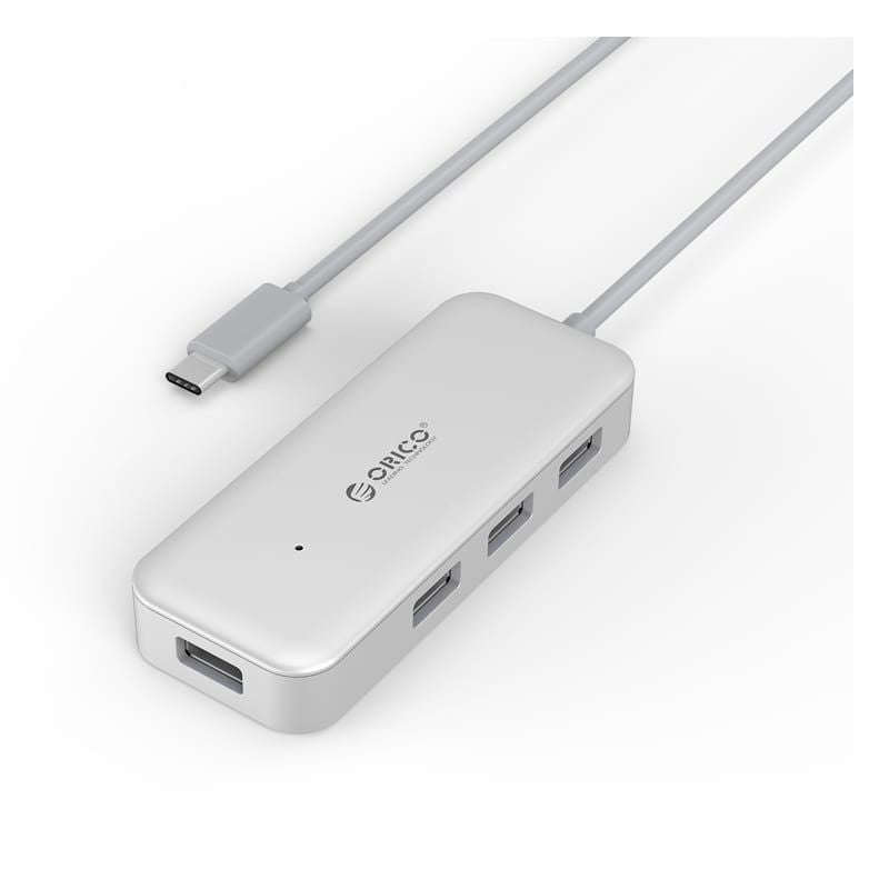 Orico 4 Port USB-C to 4xUSB3.0 Hub - Silver