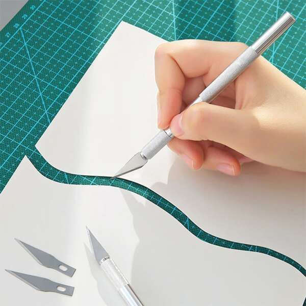 Mihuis Metal Scalpel Engraving Craft Knife with 5 Spare Blades