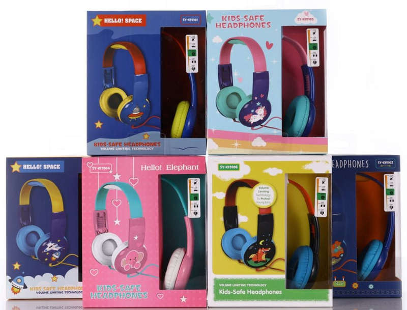 Kids Safe Wired Headphones - Robot Design
