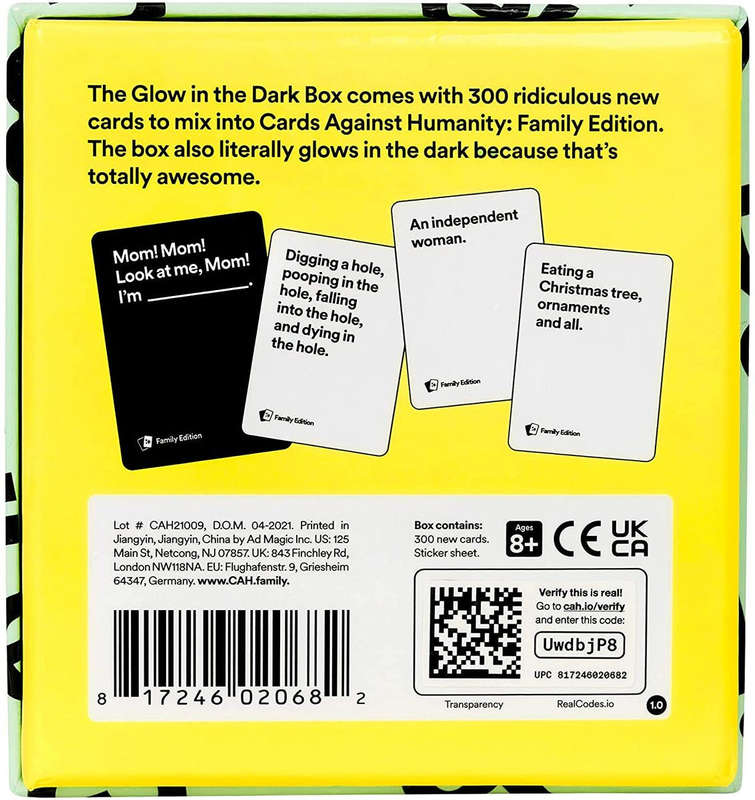 Cards Against Humanity Family Edition: Glow in The Dark Box Expansion Set