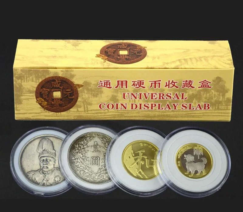 Mihuis Coin Display Clapsules fits 40/35/30/25/20 mm Coins - Pack of 20 - Open Box