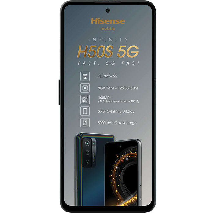 Hisense H50s 5G 128GB Single Sim Smartphone - Black