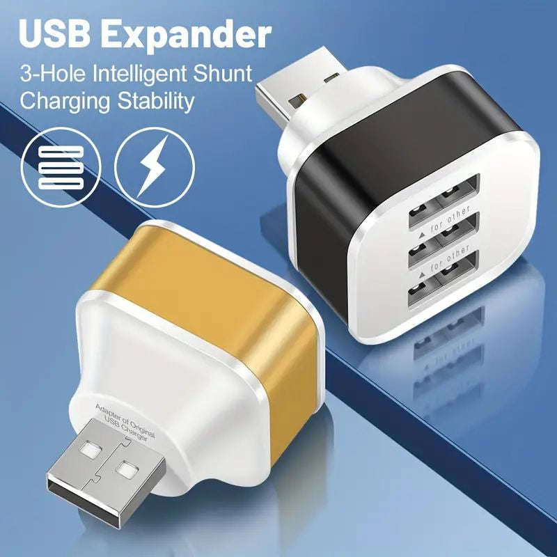 Techme USB 2.0 3-Port Expansion Charging Adapter USB Hub