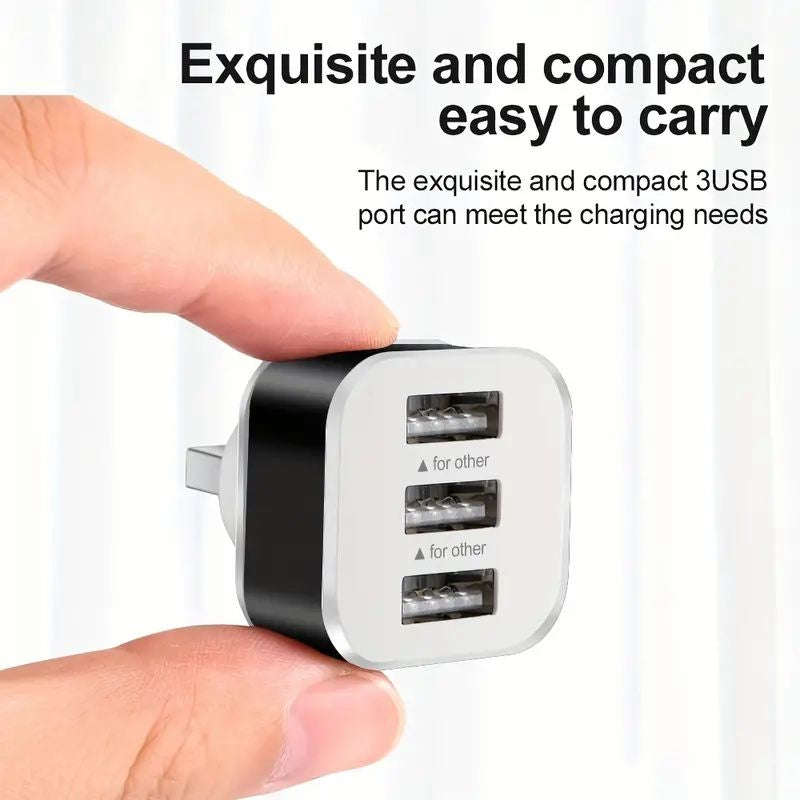 Techme USB 2.0 3-Port Expansion Charging Adapter USB Hub
