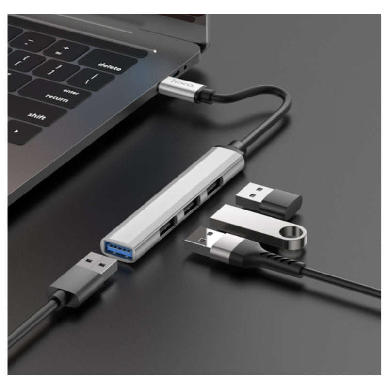 Hoco HB26 Type-C / USB-C to USB 3.0+USB 2.0*3 4 In 1 OTG Converter Adapter