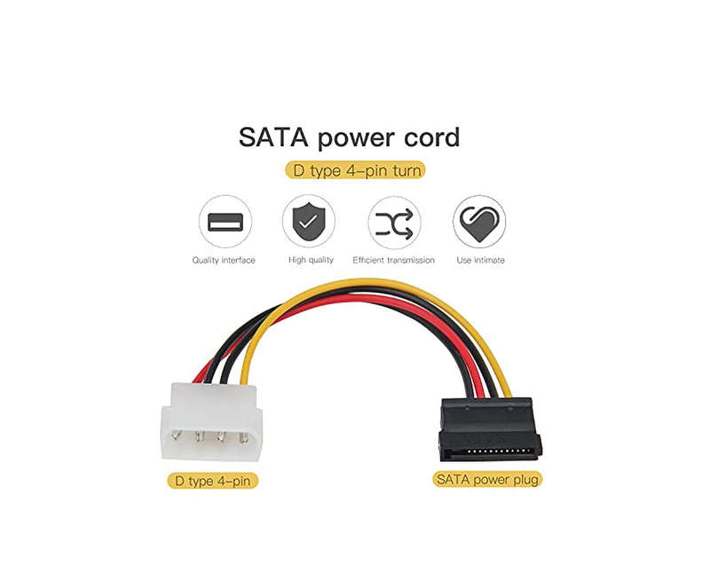 SATA 4 Pin IDE to 15 Pin HDD Power Adapter Cable Hard Drive