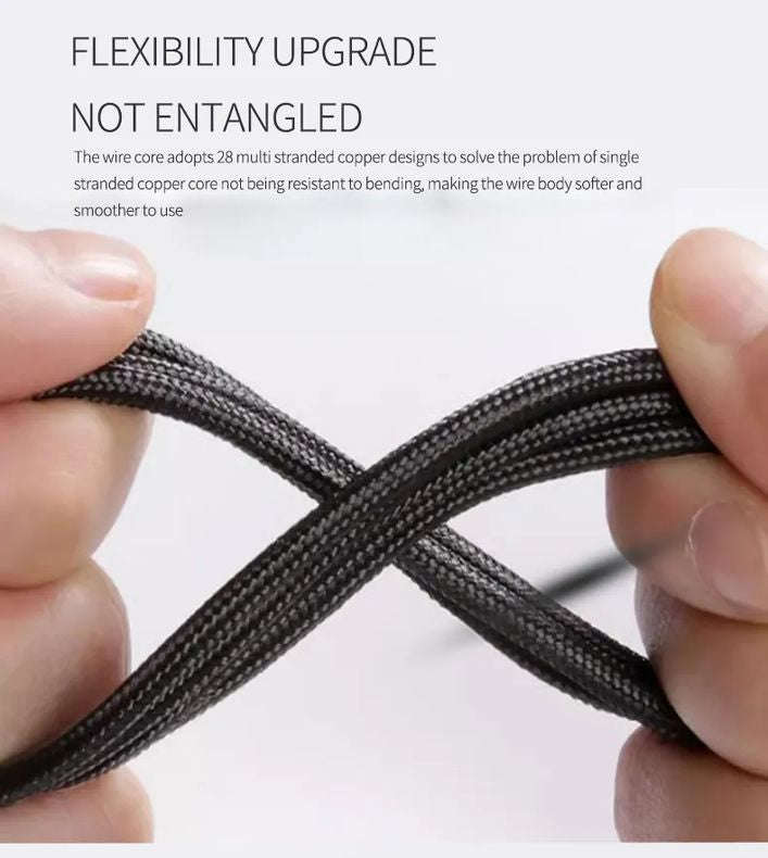 Aivr K371 3-in-1 Fast Charging Type C / Micro USB / iOS Lightning Cable - 2m