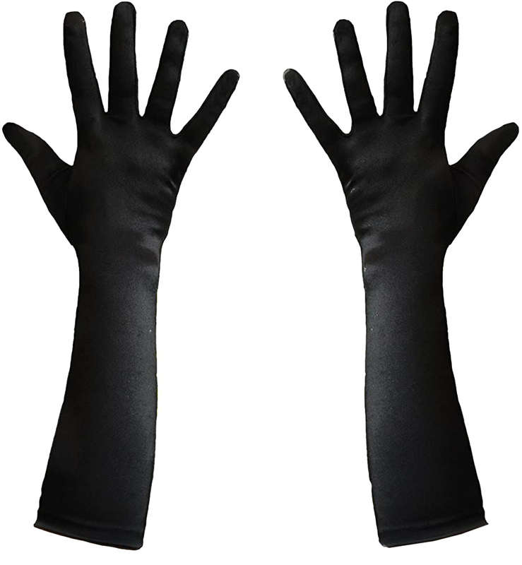 Ladies Satin Gloves Nylon Satin Gloves Retro Ball Performance Long Gloves