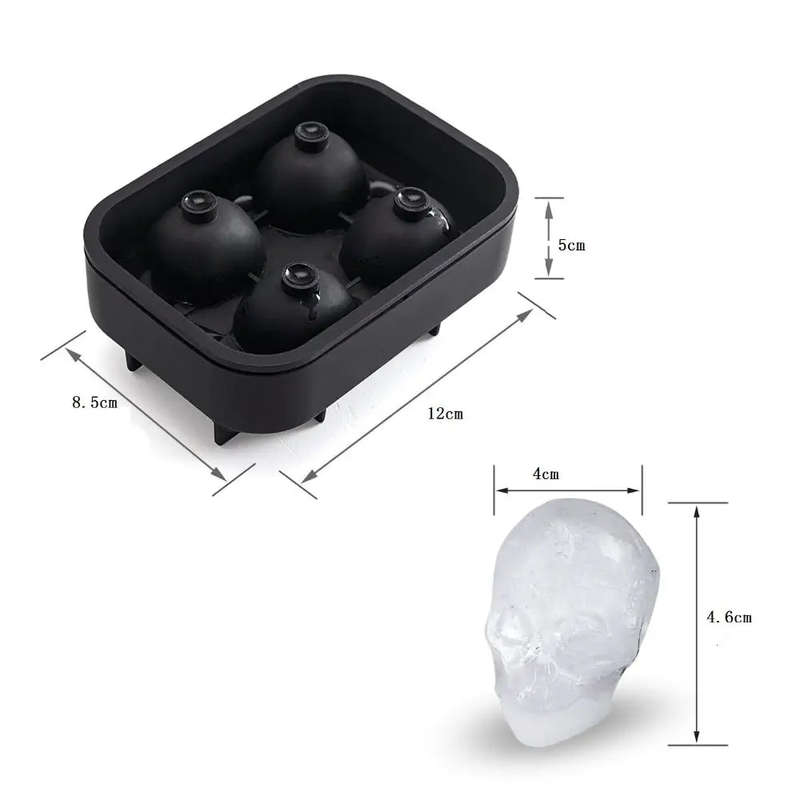 3D Skull Ice Cube Mold