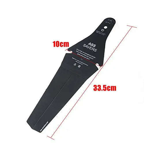 Ass Savers SmartAss Bicycle Rain Fender, Black