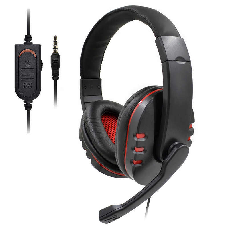 Puning Red Gaming Headset for PC & Playstation PS3 / PS4 with Mic & Remote