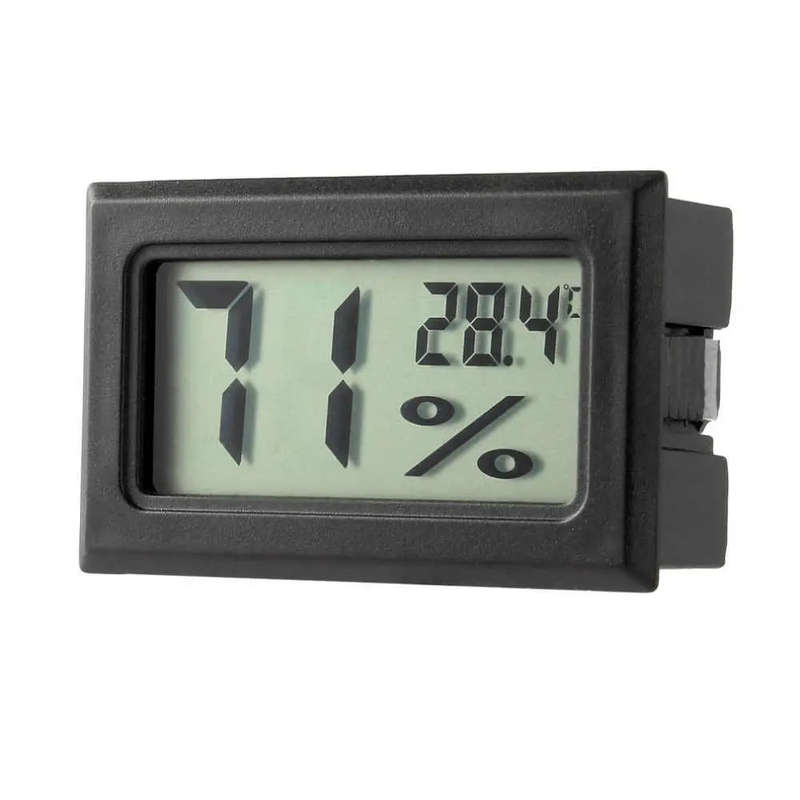 Mihuis Internal/External Black Thermometer with LCD