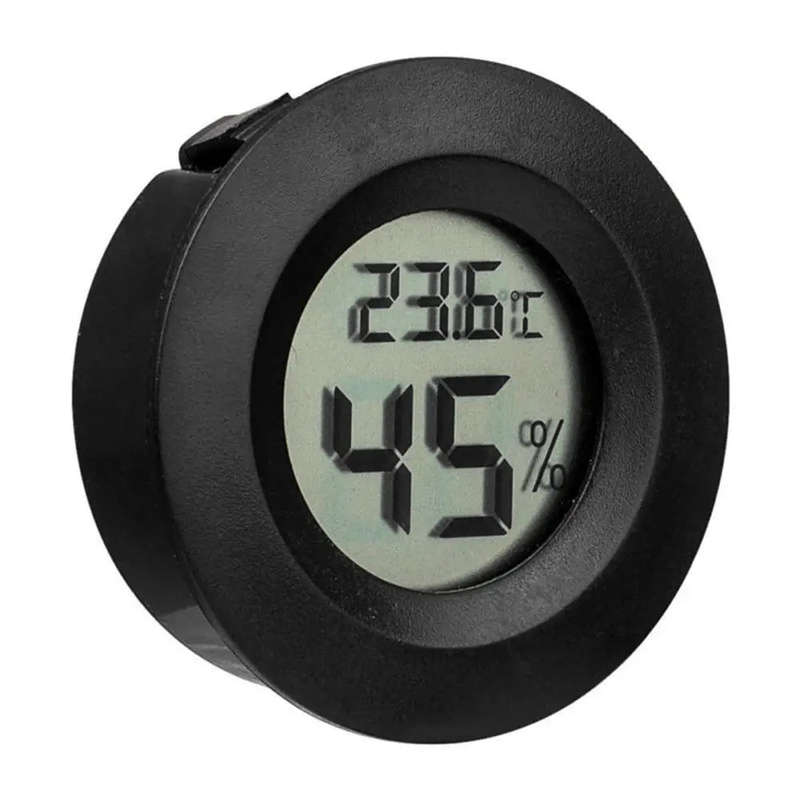 Mihuis SR Digital LCD Thermometer Hygrometer Electronic Temperature Meter - Black