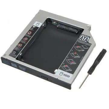 Techme Aluminum Universal SATA 2nd HDD Caddy 9.5 mm 2.5" Case Hard Drive Enclosure