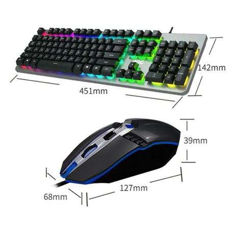 AOC KM410 Metal Series Backlight USB Wired Gaming Keyboard & Mouse Combo