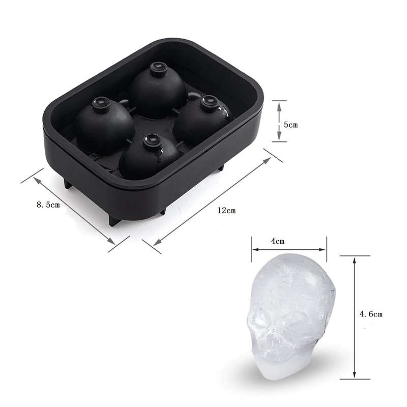 3D Skull Ice Cube Mold