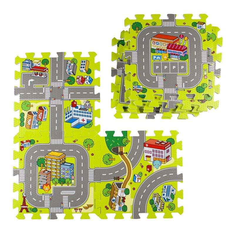 EVA Road Map Mats - 9 Blocks (31.5cm x 31.5cm)