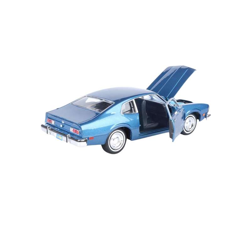 Motormax 1974 Ford Maverick Blue "Forgotten Classics" Series Scale 1:24 Diecast Model Car