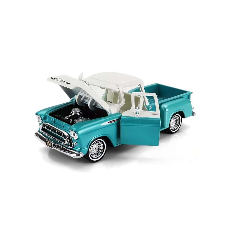 Motormax Get Low 1:24 Scale 1957 Chevy® 3100 Stepside Pickup Truck Pearl Green Diecast