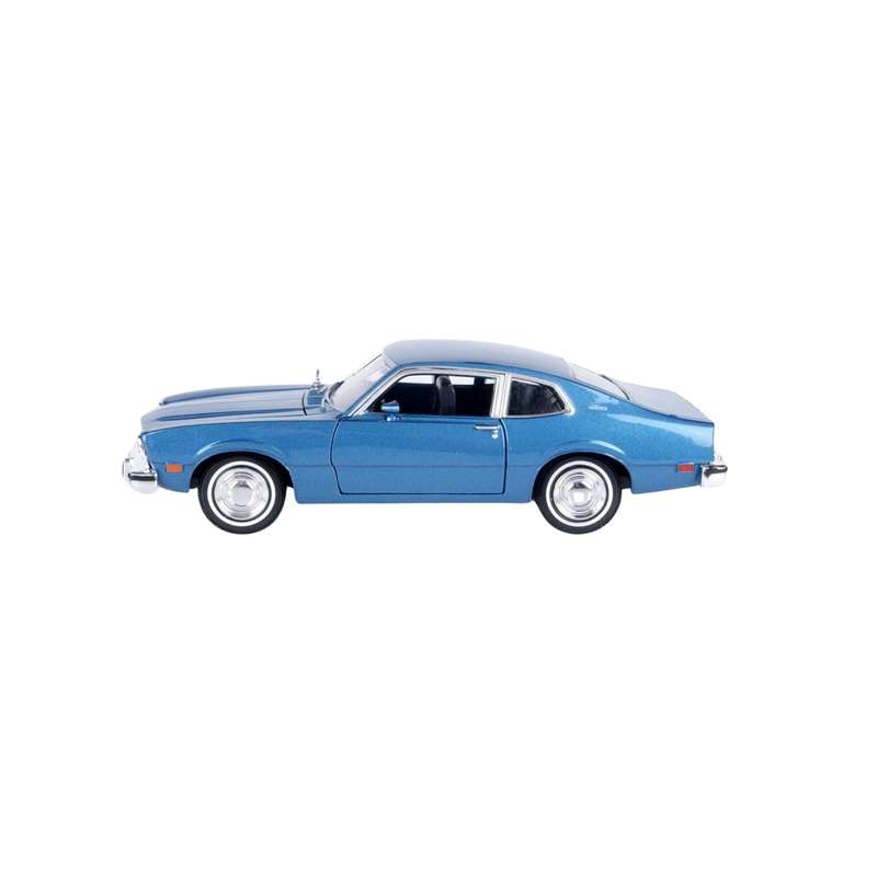 Motormax 1974 Ford Maverick Blue "Forgotten Classics" Series Scale 1:24 Diecast Model Car
