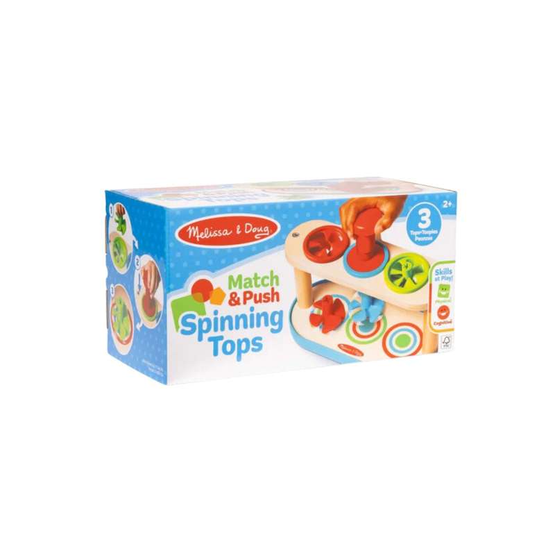 Melissa & Doug Match & Push Spinning Tops
