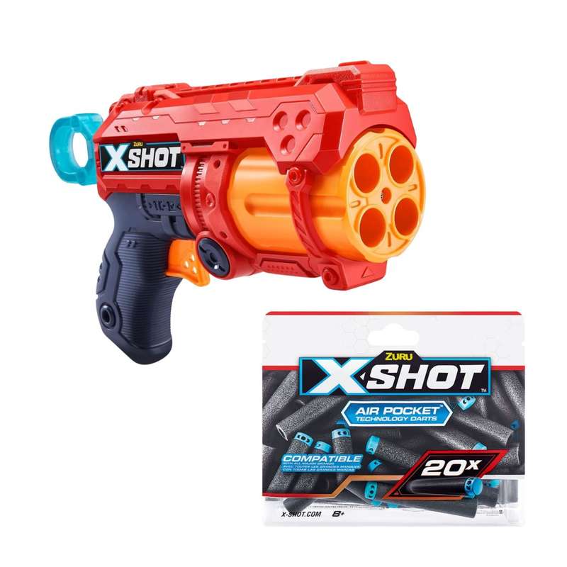 ZURU X-Shot Excel Fury 4 plus bonus 20 Dart Refill Pack