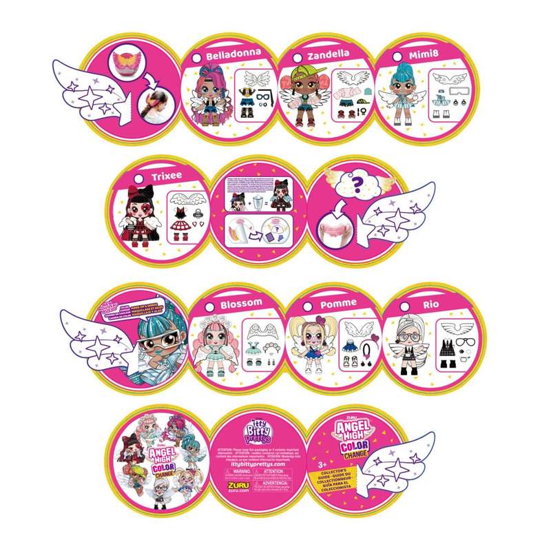Zuru Itty Bitty Prettys Angel High Series 2 with over 9 Surprises-  Donna