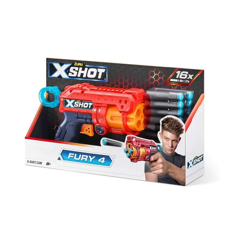 ZURU X-Shot Excel Fury 4 plus bonus 20 Dart Refill Pack