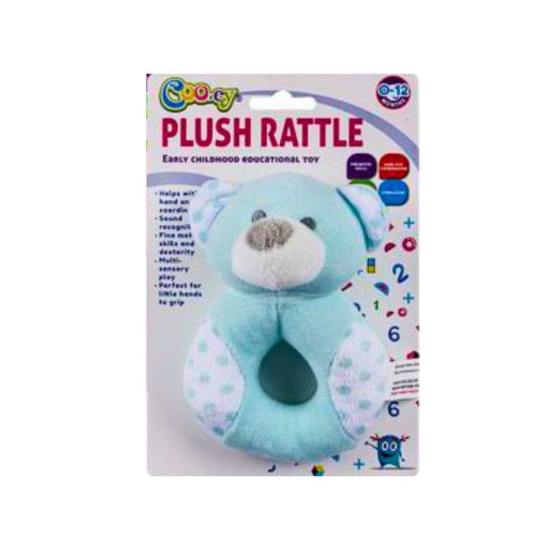 Cooey Plush Baby Rattle  - Blue
