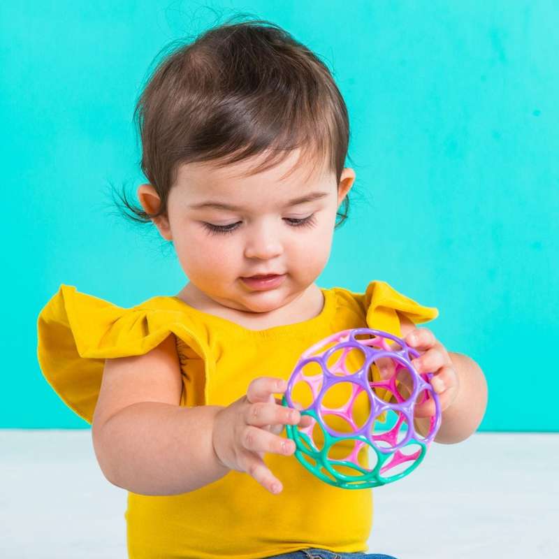 Bright Starts Oball Classic Easy-Grasp Ball  Pink/Purple