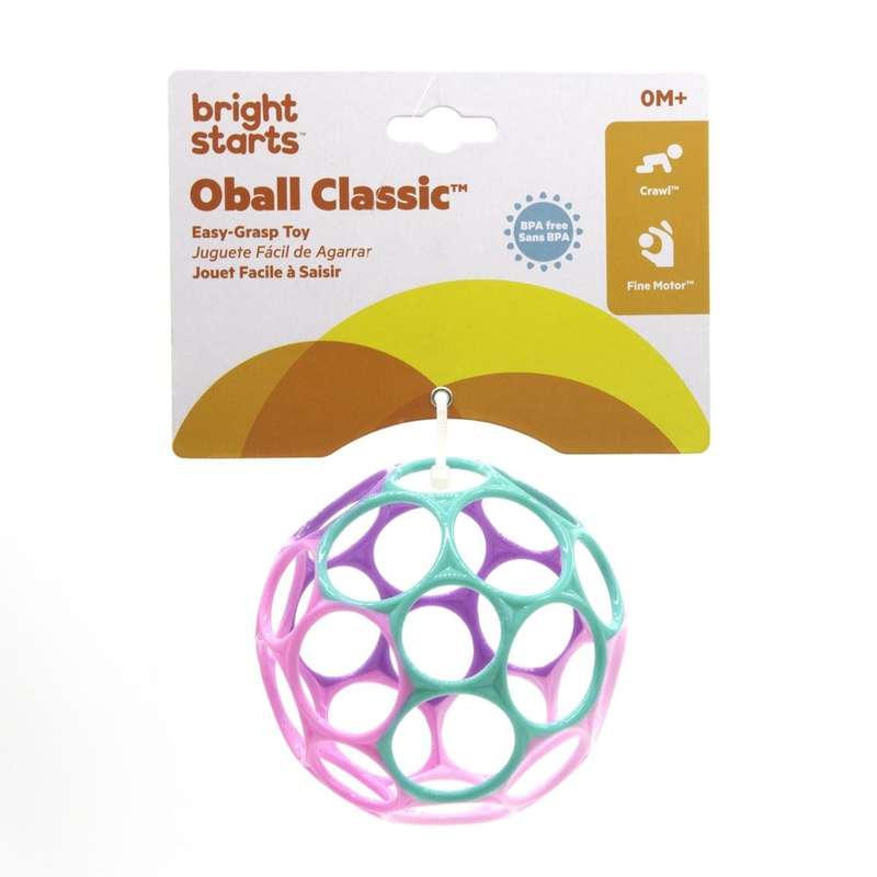 Bright Starts Oball Classic Easy-Grasp Ball  Pink/Purple