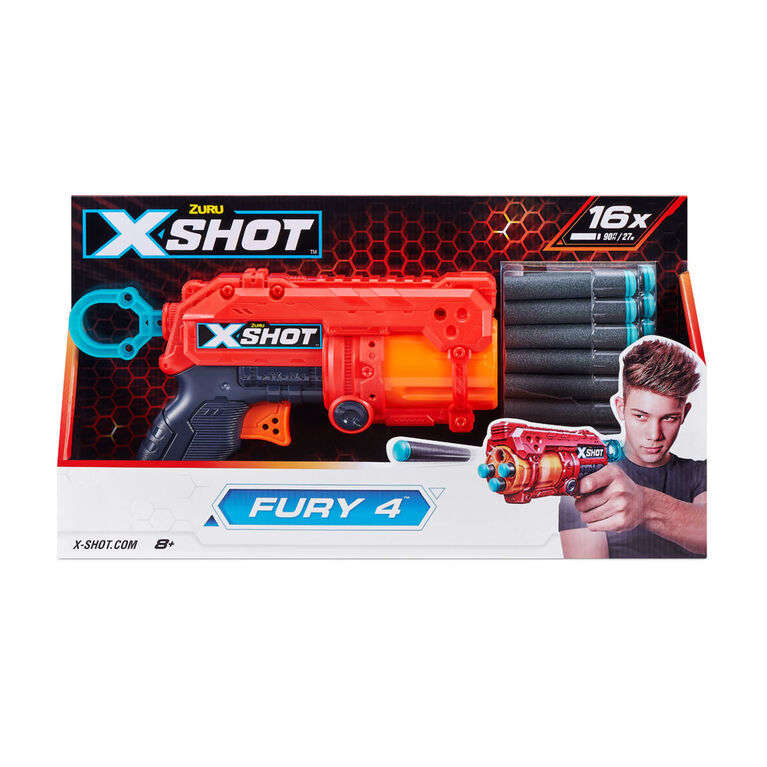 ZURU X-Shot Excel Fury 4 plus bonus 20 Dart Refill Pack