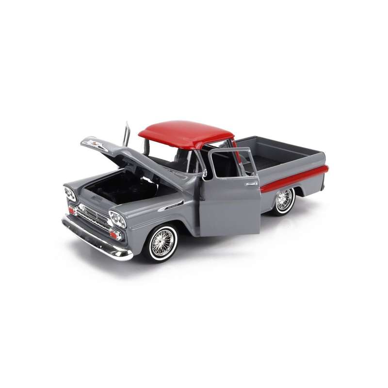 Motormax  1958 Chevy Apache Fleetside Pickup Grey - Scale 1:24