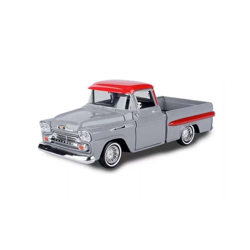 Motormax  1958 Chevy Apache Fleetside Pickup Grey - Scale 1:24