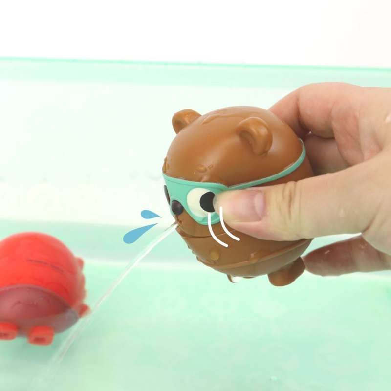 B. toys Land Of B. Squish & Splash - Bath Squirts Set - Elephant, Bear, Fox