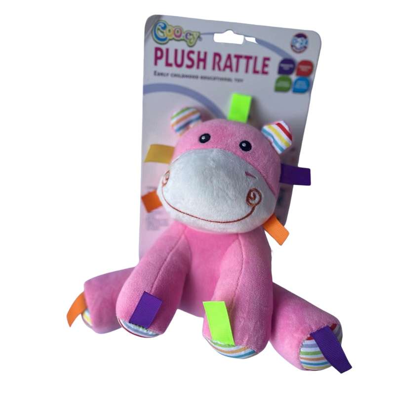 Cooey Plush Baby Rattle Pink