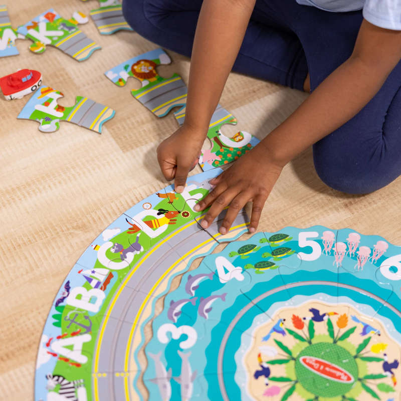 Melissa & Doug Round the Shore Tracks Floor Puzzle  48 Pieces
