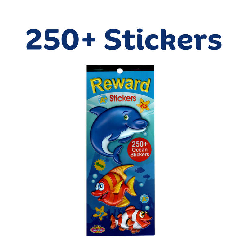 Teacher Reward Sticker Pad - 250 Ocean Stickers 2